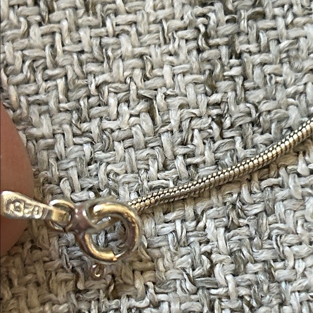 Vintage Pink and Silver Cross Necklace - Picture 12 of 17